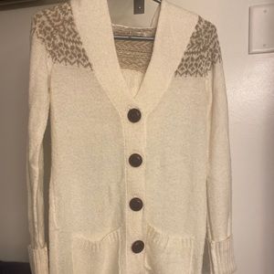 Faerie Isle wool hooded tunic cardigan sweater